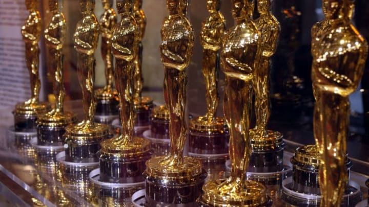 Oscar statuettes that will be presented to winners at an Academy Award presentation are displayed at "Meet the Oscars" in the Times Square Studios on February 12, 2007. (�� Richard B. Levine) (Photo by Richard Levine/Corbis via Getty Images)