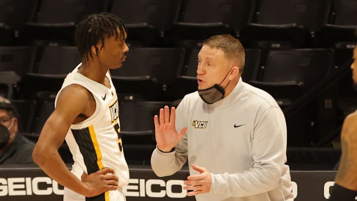 NCAA Basketball VCU Rams Mike Rhoades Nah’Shon Hyland Geoff Burke-USA TODAY Sports