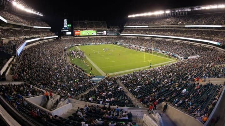 Sep 1, 2016; Philadelphia, PA, USA; General view of the stadium during the second half of a game between the Philadelphia Eagles and the New York Jets at Lincoln Financial Field. The Philadelphia Eagles won 14-6. Mandatory Credit: Bill Streicher-USA TODAY Sports