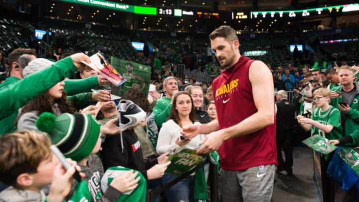 Cleveland Cavaliers big man Kevin Love signs autographs before a game. (Photo by Kathryn Riley/Getty Images)