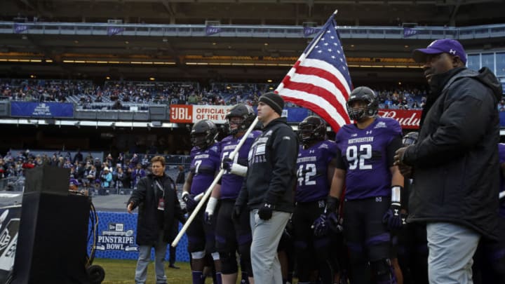 NEW YORK, NY - DECEMBER 28: Pat Fitzgerald head coach of the Northwestern Wildcats waits to lead his team onto the field to take on the Pittsburgh Panthers in the New Era Pinstripe Bowl at Yankee Stadium on December 28, 2016 in the Bronx borough of New York City. Northwestern defeated Pittsburgh 31-24. (Photo by Adam Hunger/Getty Images)