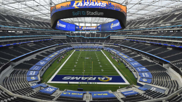 NGLEWOOD, CA - SEPTEMBER 13: A general view of the new Sofi Stadium home of the Los Angeles Rams before the game against the Dallas Cowboys at SoFi Stadium on September 13, 2020 in Inglewood, California. (Photo by Kevork Djansezian/Getty Images)