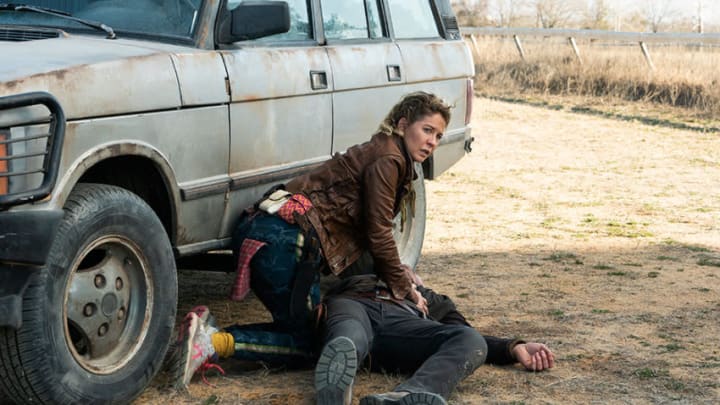 Naomi (Jenna Elfman) and John (Garret Dillahunt) in Fear the Walking Dead 406. Photo: Richard Foreman/AMC