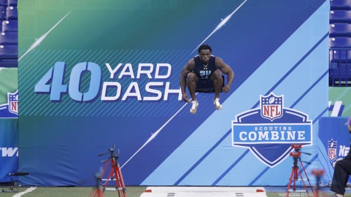 INDIANAPOLIS, IN - MARCH 05: NFL Combine at Lucas Oil Stadium (Photo by Joe Robbins/Getty Images)