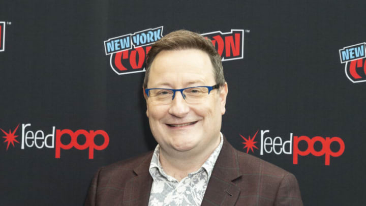JACOB JAVITS CENTER, NEW YORK, UNITED STATES - 2018/10/07: Chris Chibnall attends photocall for Doctor WHO new season during New York Comic Con at Jacob Javits Center. (Photo by Lev Radin/Pacific Press/LightRocket via Getty Images)