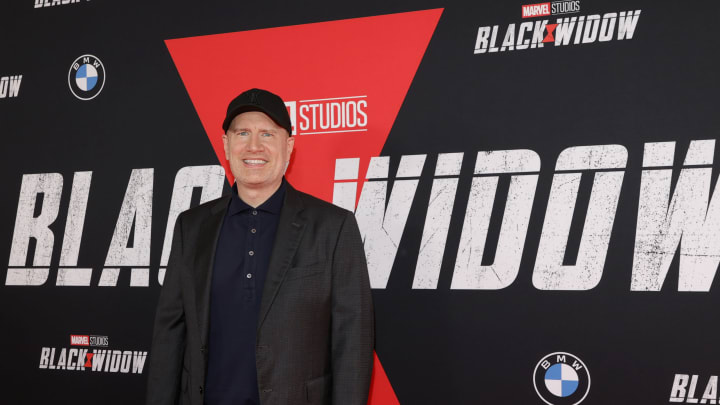 Marvel, Marvel Cinematic Universe, MCU, Kevin Feige attends the Black Widow premiere Fan Event