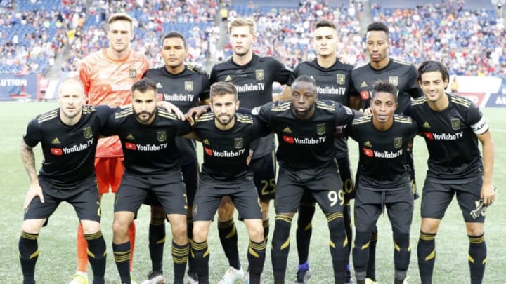 FOXBOROUGH, MA - AUGUST 03: Starters for LAFC before a match between the New England Revolution and Los Angeles FC on August 3, 2019, at Gillette Stadium in Foxborough, Massachusetts. (Photo by Fred Kfoury III/Icon Sportswire via Getty Images)