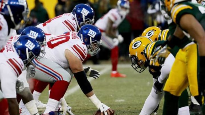 GREEN BAY, WI – JANUARY 8: The New York Giants and Green Bay Packers . (Photo by Jonathan Daniel/Getty Images)