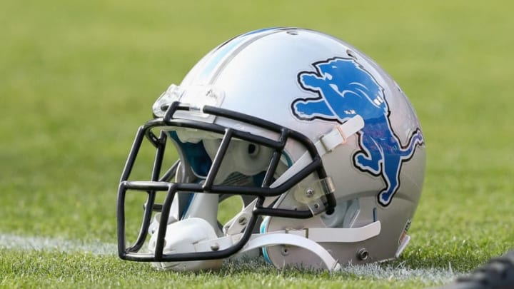 SAN FRANCISCO, CA - SEPTEMBER 16: The Detroit Lions helmet on the field before their game against the San Francisco 49ers at Candlestick Park on September 16, 2012 in San Francisco, California. (Photo by Ezra Shaw/Getty Images)