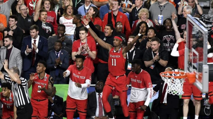 MINNEAPOLIS, MINNESOTA - APRIL 08: Tariq Owens #11 of the Texas Tech Red Raiders reacts against the Virginia Cavaliers in the second half during the 2019 NCAA men's Final Four National Championship game at U.S. Bank Stadium on April 08, 2019 in Minneapolis, Minnesota. (Photo by Hannah Foslien/Getty Images)