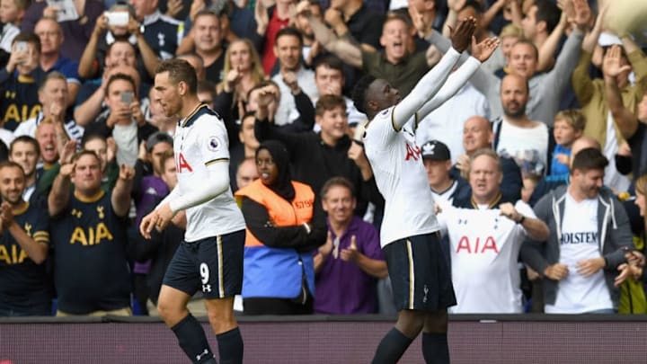 LONDON, ENGLAND - AUGUST 20: Victor Wanyama of Tottenham Hotspur celebrates scoring his sides second goal during the Premier League match between Tottenham Hotspur and Crystal Palace at White Hart Lane on August 20, 2016 in London, England. (Photo by Mike Hewitt/Getty Images) LONDON, ENGLAND - AUGUST 20: Victor Wanyama of Tottenham Hotspur celebrates scoring his sides second goal during the Premier League match between Tottenham Hotspur and Crystal Palace at White Hart Lane on August 20, 2016 in London, England. (Photo by Mike Hewitt/Getty Images)
