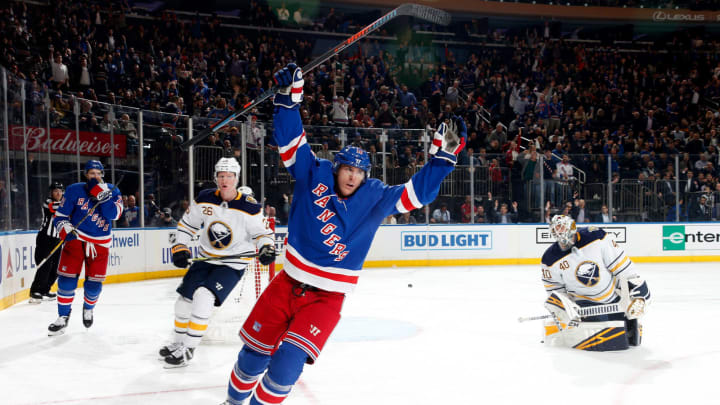 Ryan Strome #16 of the New York Rangers. (Photo by Jared Silber/NHLI via Getty Images)