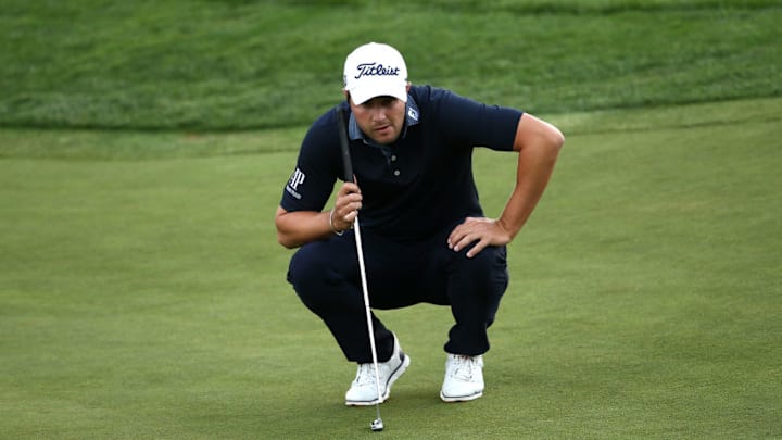 PARIS, FRANCE - JUNE 30: Peter Uihlein of United States of America lines up his putt on the 16th hole during the second round of the HNA Open de France at Le Golf National on June 30, 2017 in Paris, France. (Photo by Jan Kruger/Getty Images)