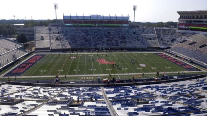 Sep 5, 2015; Oxford, MS, USA; general view of the stadium before the game between the Mississippi Rebels and the Tennessee Martin Skyhawks at Vaught-Hemingway Stadium. Mandatory Credit: Justin Ford-USA TODAY Sports