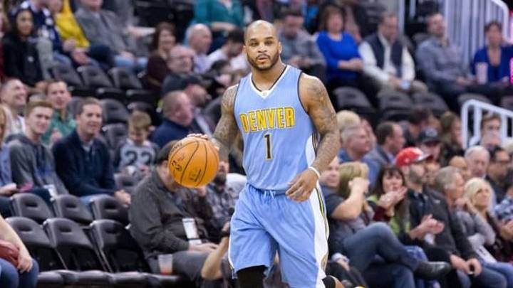 Dec 18, 2015; Salt Lake City, UT, USA; Denver Nuggets guard Jameer Nelson (1) dribbles up the court during the first quarter against the Utah Jazz at Vivint Smart Home Arena. Mandatory Credit: Russ Isabella-USA TODAY Sports