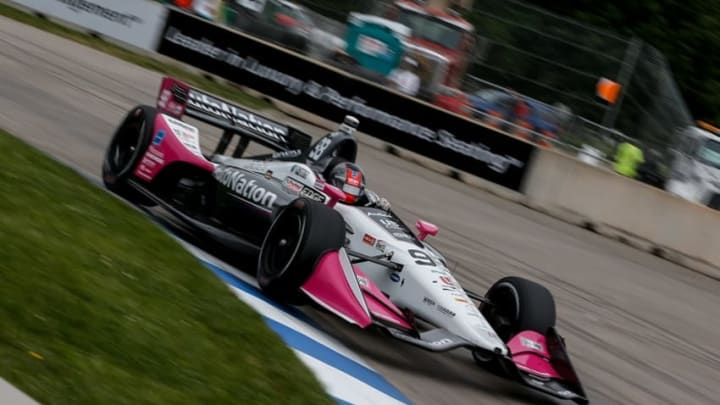 Marco Andretti drives the No. 98 Andretti Autosport Honda in the Dual in Detroit. Photo Credit: Joe Skibinski/Courtesy of IndyCar.