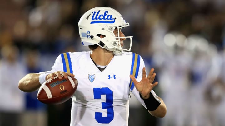 PASADENA, CA – SEPTEMBER 30: Josh Rosen #3 of the UCLA Bruins looks to pass during the second half of a game against the Colorado Buffaloes at the Rose Bowl on September 30, 2017 in Pasadena, California. (Photo by Sean M. Haffey/Getty Images)