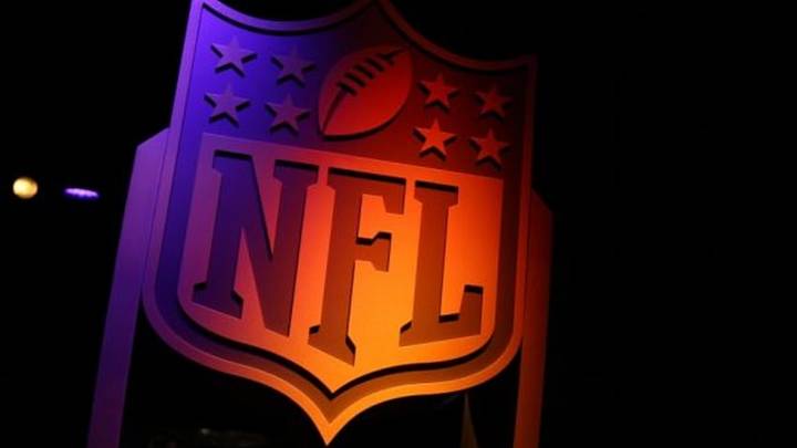 Feb. 2, 2013; New Orleans, LA, USA: The NFL logo on display near the red carpet prior to the Super Bowl XLVII NFL Honors award show at Mahalia Jackson Theater. Mandatory Credit: Mark J. Rebilas-USA TODAY Sports