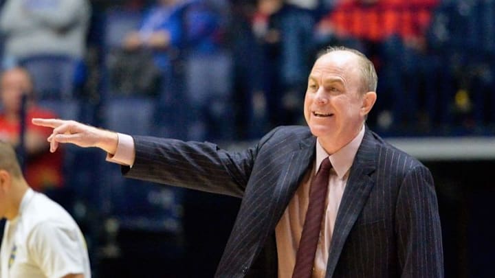 Mar 10, 2016; Nashville, TN, USA; Mississippi State Bulldogs head coach Ben Howland during the second half of the fifth game of the SEC tournament against the Georgia Bulldogs at Bridgestone Arena. Georgia won 79-69. Mandatory Credit: Jim Brown-USA TODAY Sports