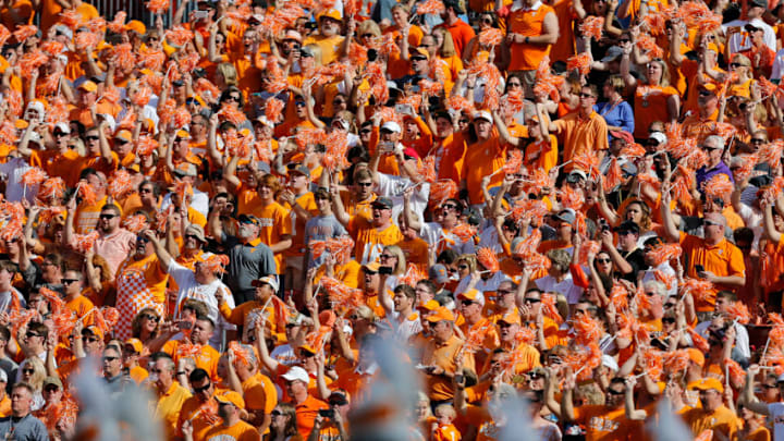 TAMPA, FL - JANUARY 1: Tennessee Volunteers fans during the Outback Bowl at Raymond James Stadium on January 1, 2016 in Tampa, Florida. (Photo by Mike Carlson/Getty Images)