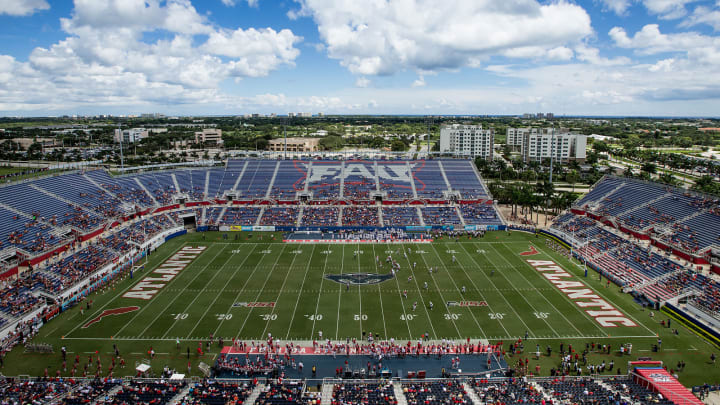BOCA RATON, FL – SEPTEMBER 19: A general view of FAU Stadium during the game between the Florida Atlantic Owls and the Buffalo Bulls on September 19, 2015 in Boca Raton, Florida. (Photo by Rob Foldy/Getty Images)
