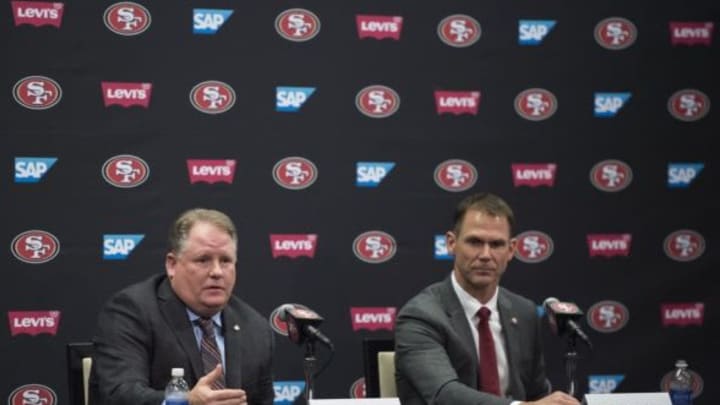 Chip Kelly and Trent Baalke will have lots of room to work with on the 2016 roster. Mandatory Credit: Kyle Terada-USA TODAY Sports