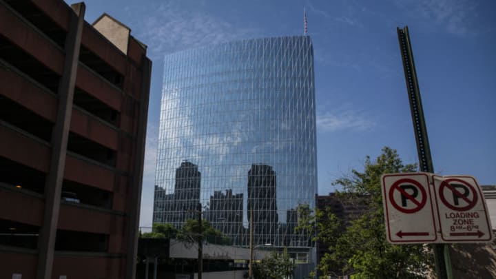 RICHMOND, VA - JULY 06: The Dominion Energy headquarters is pictured on July 6, 2020 in Richmond, Virginia. Warren Buffetts Berkshire Hathaway acquired the Richmond based power company in a $10 billion deal. (Photo by Zach Gibson/Getty Images)