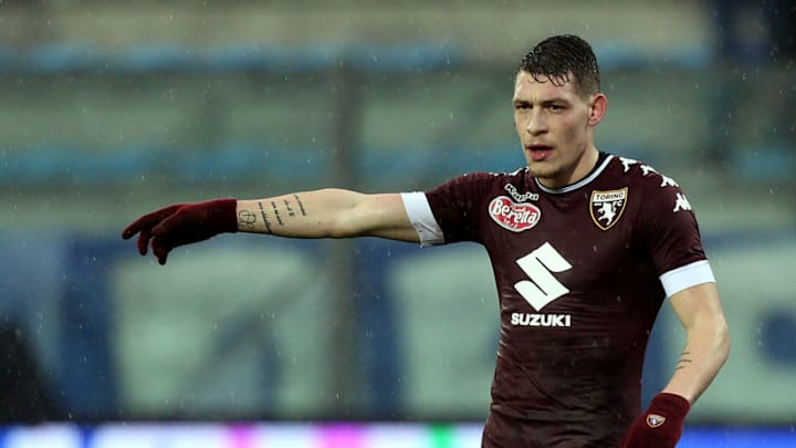 EMPOLI, ITALY - FEBRUARY 05: Andrea Belotti of FC Torino reacts during the Serie A match between Empoli FC and FC Torino at Stadio Carlo Castellani on February 5, 2017 in Empoli, Italy. (Photo by Gabriele Maltinti/Getty Images)