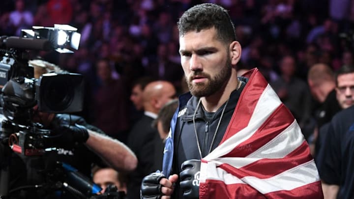 NEW YORK, NY - NOVEMBER 03: Chris Weidman prepares to fight Ronaldo Souza of Brazil in their middleweight bout during the UFC 230 event inside Madison Square Garden on November 3, 2018 in New York, New York. (Photo by Jeff Bottari/Zuffa LLC/Zuffa LLC via Getty Images)