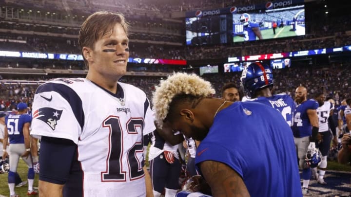 EAST RUTHERFORD, NJ - SEPTEMBER 01: Tom Brady(Photo by Jeff Zelevansky/Getty Images)