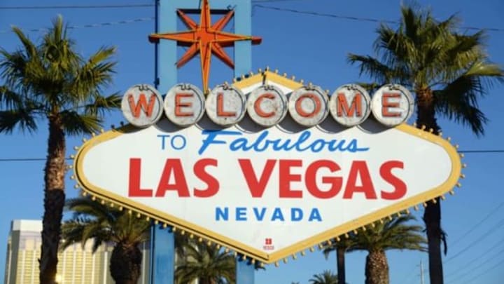 NFL Playoffs --- General view of the Welcome to Fabulous Las Vegas sign on Las Vegas Blvd. Mandatory Credit: Kirby Lee-USA TODAY Sports