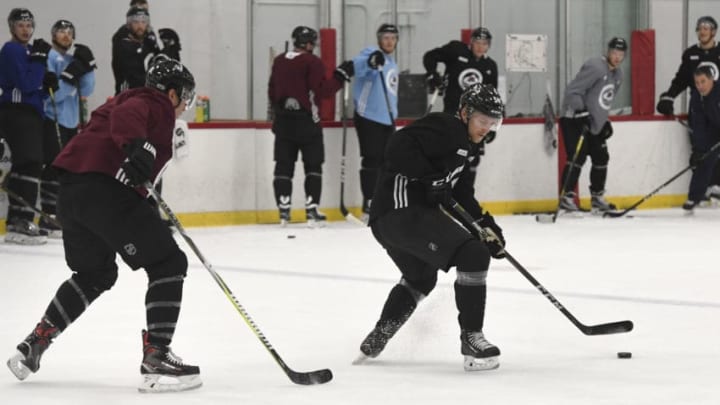 ENGLEWOOD, CO - SEPTEMBER 27: Colorado Avalanche defenseman Anton Lindholm