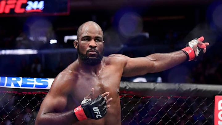 NEW YORK, NEW YORK - NOVEMBER 02: Corey Anderson of the United States celebrates victory Johnny Walker of Brazil in the Light Heavyweight bout bout during UFC 244 at Madison Square Garden on November 02, 2019 in New York City. (Photo by Steven Ryan/Getty Images)