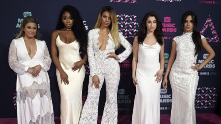 June 8, 2016; Nashville, TN, USA; Fifth Harmony on the red carpet during the CMT Music Awards at Bridgestone Arena. Mandatory Credit: George Walker IV/The Tennessean via USA TODAY NETWORK