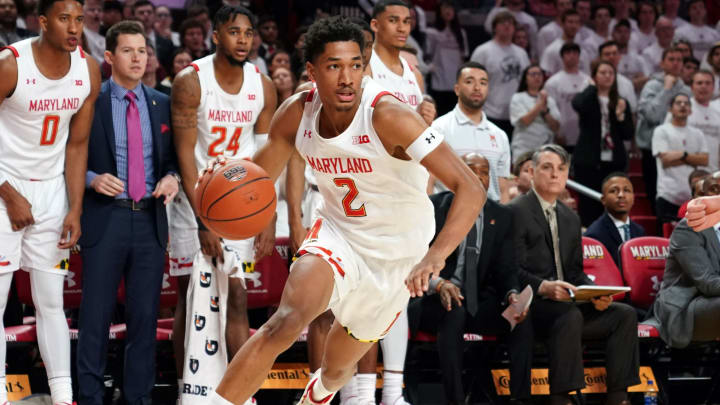 COLLEGE PARK, MD – MARCH 08: Aaron Wiggins #2 of the Maryland Terrapins (Photo by Mitchell Layton/Getty Images)