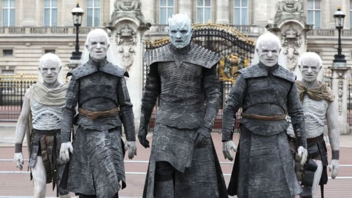 LONDON, ENGLAND - JULY 11: The Night King and White Walkers march past Buckingham Palace to promote the forthcoming Game Of Thrones Season 7 on July 11, 2017 in London, England. The new season airs at 9pm on July 17th on Sky Atlantic. (Photo by Tim P. Whitby/Tim P. Whitby/Getty Images)