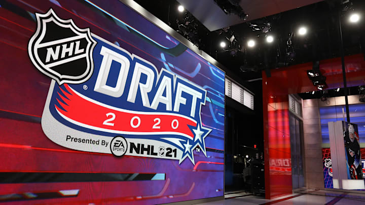 2020 National Hockey League (NHL) Draft at the NHL Network Studio on October 06, 2020 in Secaucus, New Jersey. (Photo by Mike Stobe/Getty Images)