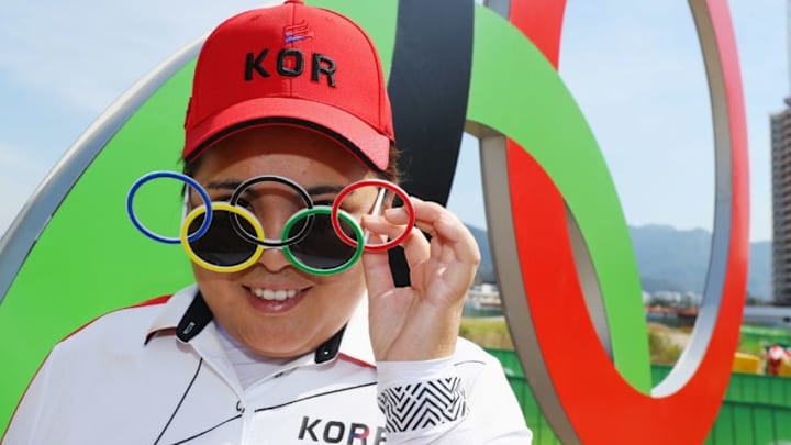 RIO DE JANEIRO, BRAZIL - AUGUST 16: Inbee Park of Korea poses during a practice round prior to the start of the women's golf during Day 11 of the Rio 2016 Olympic Games at Olympic Golf Course on August 16, 2016 in Rio de Janeiro, Brazil. (Photo by Scott Halleran/Getty Images)