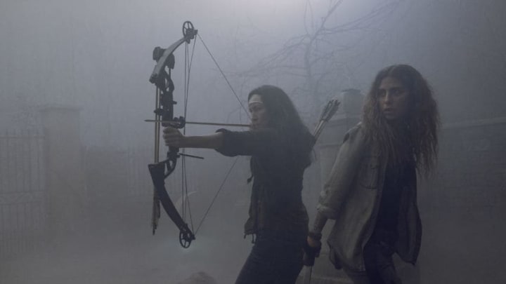 Eleanor Matsuura as Yumiko, Nadia Hilker as Magna - The Walking Dead _ Season 9, Episode 8 - Photo Credit: Gene Page/AMC