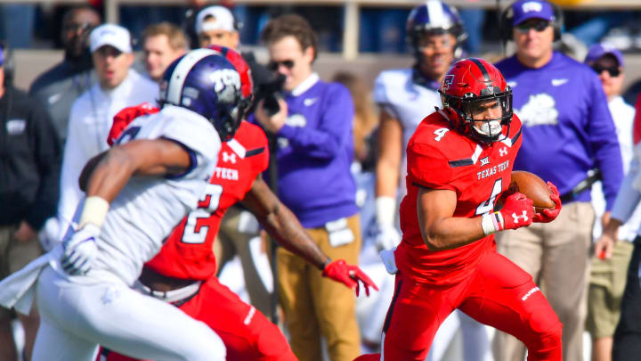 Justin Stockton #4 of the Texas Tech Red Raiders. (Photo by John Weast/Getty Images)