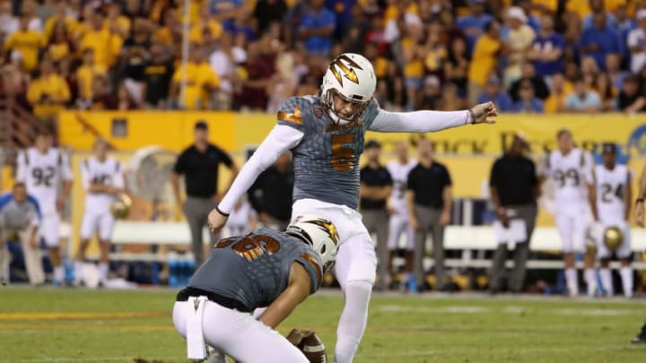 TEMPE, AZ - OCTOBER 08: Place kicker Zane Gonzalez