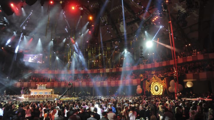 General View of the Festhalle Frankfurt during the MTV EMA's 2012 at Festhalle Frankfurt, in Frankfurt am Main. (Photo by Stephane Cardinale/Corbis via Getty Images)