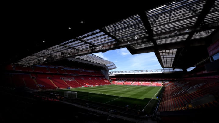 LIVERPOOL, ENGLAND - AUGUST 24: General view inside the stadium prior to the Premier League match between Liverpool FC and Arsenal FC at Anfield on August 24, 2019 in Liverpool, United Kingdom. (Photo by Laurence Griffiths/Getty Images)