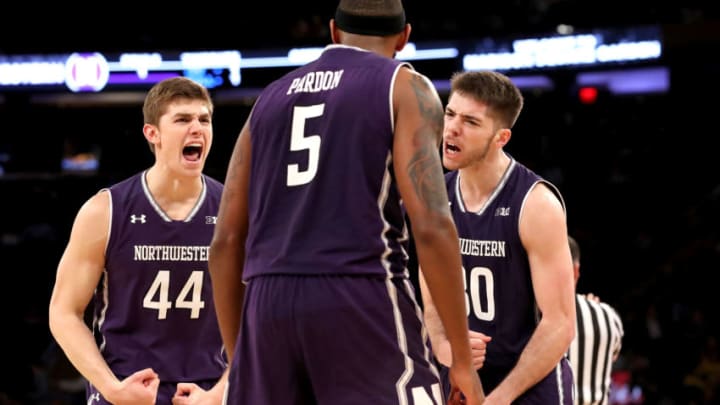 NEW YORK, NY - MARCH 01: The Northwestern Wildcats react in the second half against the Penn State Nittany Lions during the second round of the Big Ten Basketball Tournament at Madison Square Garden on March 1, 2018 in New York City (Photo by Abbie Parr/Getty Images)