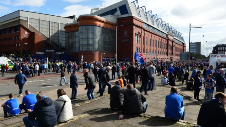 GLASGOW, SCOTLAND - SEPTEMBER 01: General view outside the stadium prior to the Ladbrokes Premiership match between Rangers and Celtic at Ibrox Stadium on September 01, 2019 in Glasgow, Scotland. (Photo by Mark Runnacles/Getty Images)