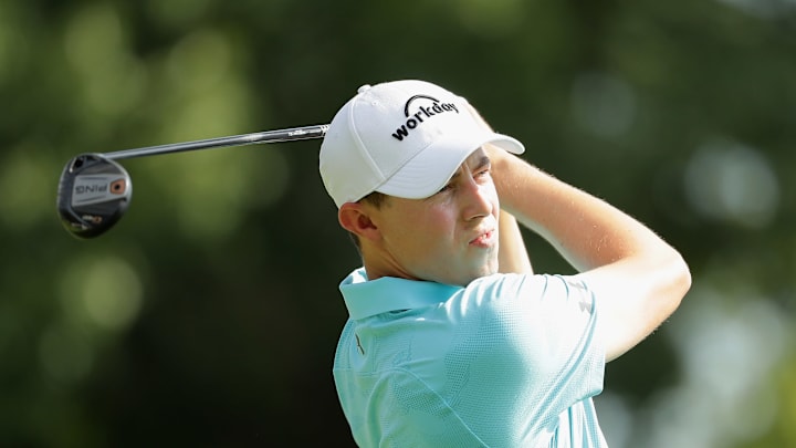 ST LOUIS, MO – AUGUST 09: Matthew Fitzpatrick of England plays a shot during the first round of the 2018 PGA Championship at Bellerive Country Club on August 9, 2018 in St Louis, Missouri. (Photo by Richard Heathcote/Getty Images)