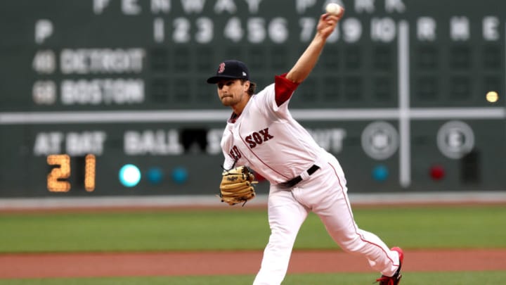 BOSTON - JUNE 7: Boston Red Sox starting pitcher Jalen Beeks (68) makes his first major league start pitching against the Detroit Tigers. The Boston Red Sox host the Detroit Tigers in a regular season MLB baseball game at Fenway Park in Boston on June 6, 2018. (Photo by Barry Chin/The Boston Globe via Getty Images)