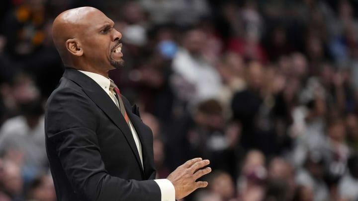 Vanderbilt head coach Jerry Stackhouse yells at his player during the first half of a semifinal SEC Men’s Basketball Tournament game against Texas A&M at Bridgestone Arena Saturday, March 11, 2023, in Nashville, Tenn.Sec Basketball Vanderbilt Vs Texas A M