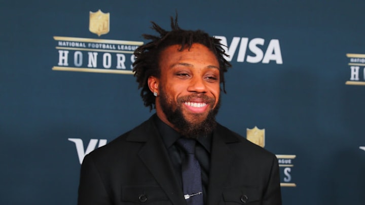 HOUSTON, TX - FEBRUARY 04: Kansas City Chief Eric Berry on the Red Carpet at the 2017 NFL Honors on February 04, 2017, at the Wortham Theater Center in Houston, Texas. (Photo by Rich Graessle/Icon Sportswire via Getty Images) HOUSTON, TX - FEBRUARY 04: Kansas City Chief Eric Berry on the Red Carpet at the 2017 NFL Honors on February 04, 2017, at the Wortham Theater Center in Houston, Texas. (Photo by Rich Graessle/Icon Sportswire via Getty Images)