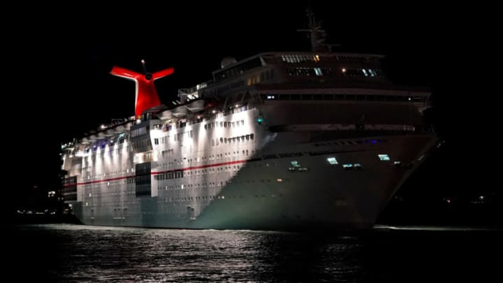 Mar 14, 2020; Miami, Florida, USA; Cruise ship Carnival Sensation heads towards the port of Miami. Cruise Line International Association (CLIA), will be suspending cruise ship operations from U.S. ports for 30 days in starting from will take effect March 14, 2020 at 12:00AM EDT, in response to the coronavirus pandemic. A national emergency was declaration do to the COVID-19. Mandatory Credit: Steve Mitchell-USA TODAY Sports
